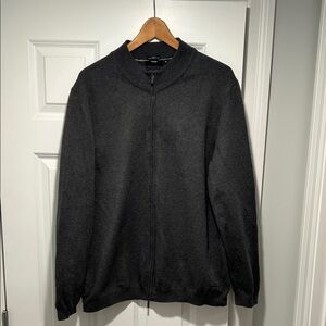 Hugo Boss Dark Gray Zip-Up Sweater